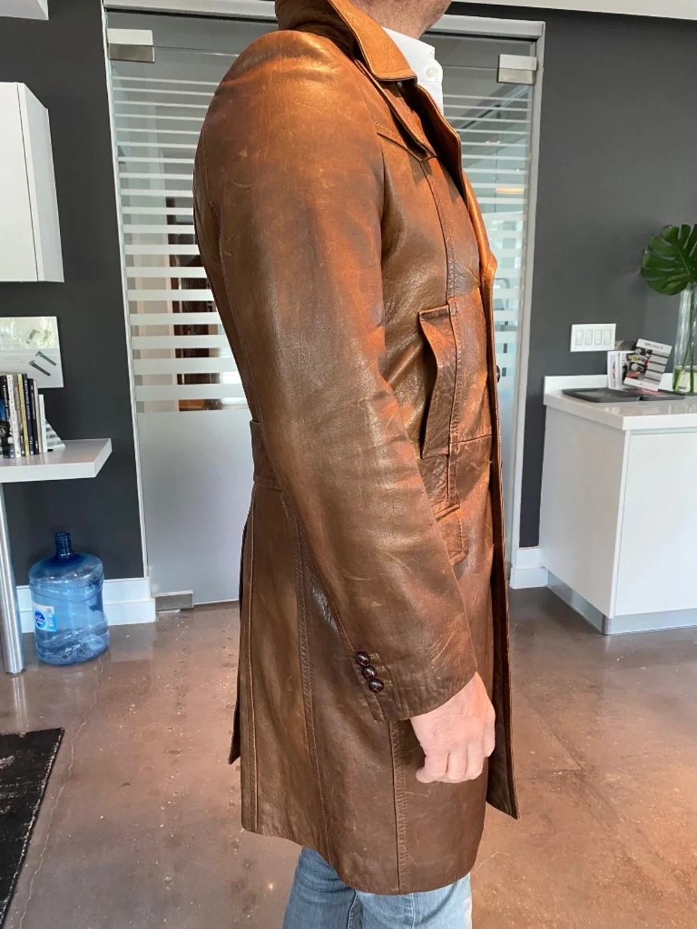 DOLCE AND GABBANA  LONG COAT leather (lamb)